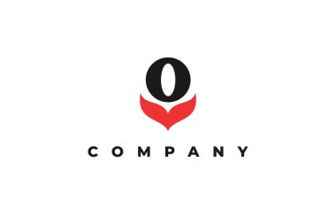 Çiçek soyut logo harfi