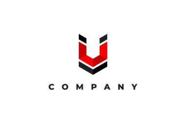 logo harfi u geometrik modern iş