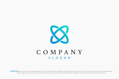 logo harfi x gezegen çember çizgisi