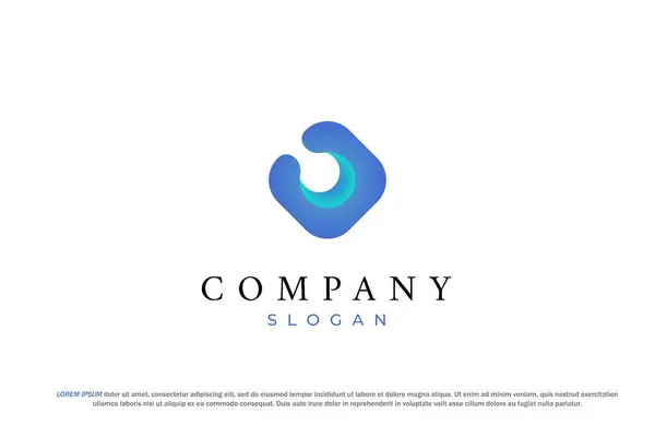 Minimalist teknoloji logosu 3D soyut