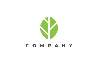 Çevre dostu ürün logosu basit yaprak