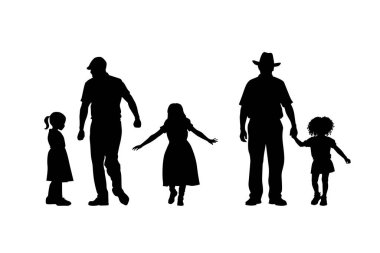 baba ve kızı siluet şerif