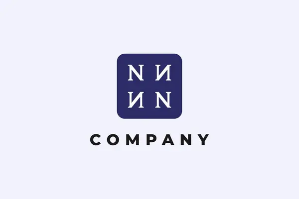 n harfi ve z harfi kare kare çerçeveli lüks moda logosu