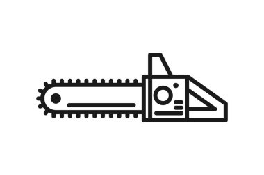 Elektrikli testere simgesi çizgisi izole edildi