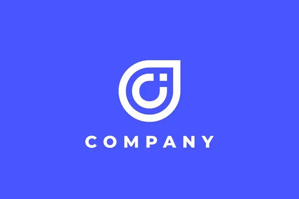 C harfi basit monogram modern logo