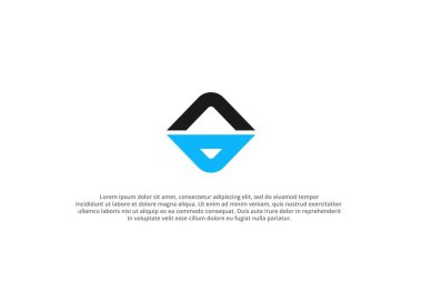 harf d veya d soyut bir minimalist logo