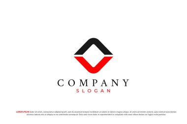 soyut bir minimalist logo.