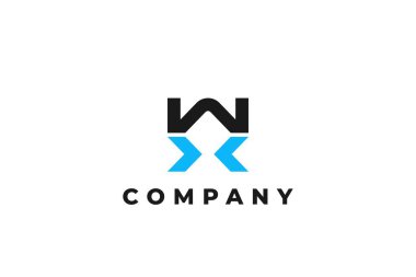 harf mx veya xm soyut modern iş logosu