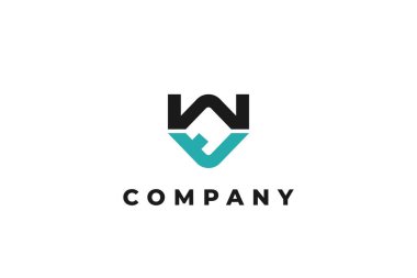 Harf mt veya tm soyut modern iş logosu