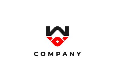 harf mo veya om soyut modern iş logosu