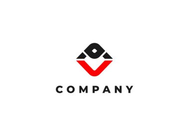 harf ov veya oa veya oc soyut modern iş logosu