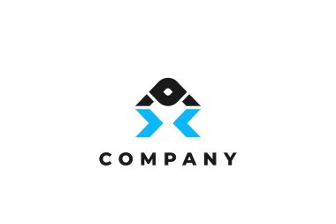 Öküz harfi veya Xo soyut modern iş logosu