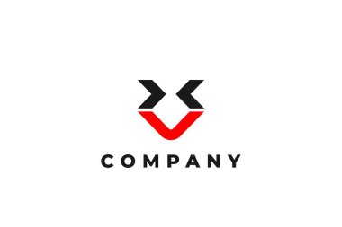 harf xv veya xa veya xc soyut modern iş logosu