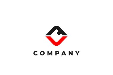 harf tc veya ta veya tv soyut modern iş logosu