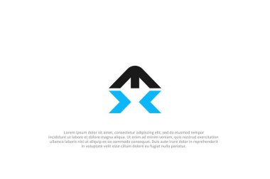 harf eski veya Xe soyut iş modern minimalist logo