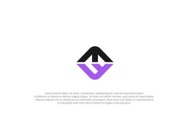 harf ef veya fe soyut iş modern minimalist logo