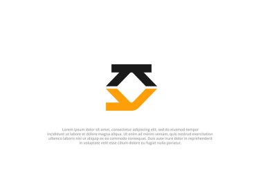 ky harfi ya da yk soyut iş modern minimalist logo