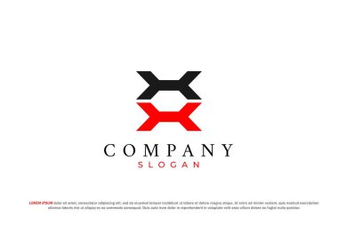 Harf hh veya xx soyut iş modern minimalist logo