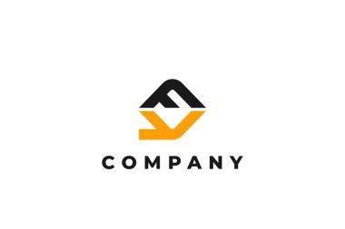 harf fy veya yf soyut iş modern minimalist logo