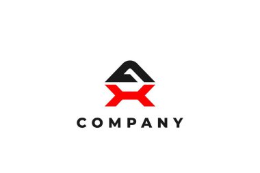 harf gx veya gh soyut iş modern minimalist logo