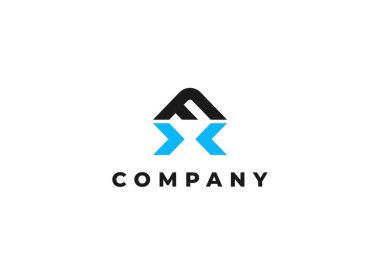 harf fx veya xf soyut iş modern minimalist logo