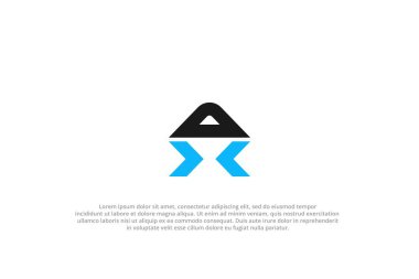 harf dx veya xd soyut iş modern minimalist logo