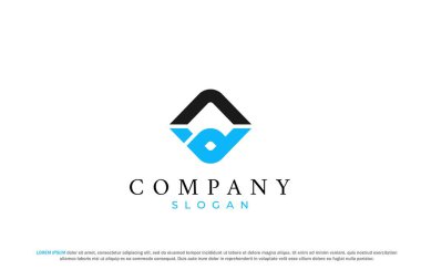 mektup reklamı ya da vd soyut iş modern minimalist logo