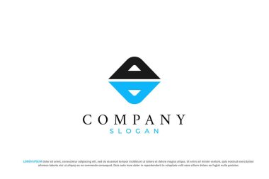 harf çift d veya dd soyut iş modern minimalist logo