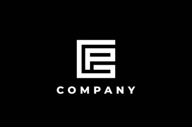 harf p p ve g monogram modern soyut logo