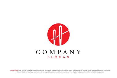 H iğnesi ve dikiş ipliği logosu.