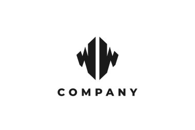 Çift harfli modern soyut logo