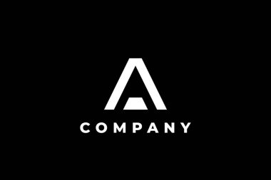 Minimalist modern soyut harf bir logo monogramı fütüristik