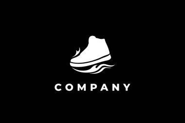 Ayakkabı ayakkabısı silueti ateş hızı logosu