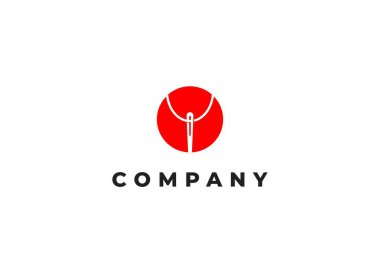 harf y iğne ve dikiş ipliği logosu