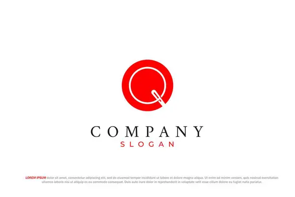 harf q iğne ve dikiş ipliği logosu