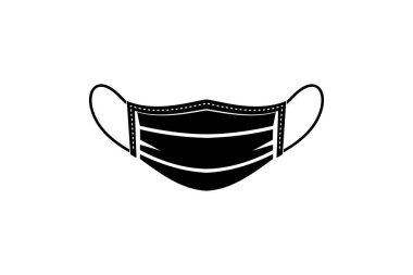 gerçekçi cerrahi maske simgesi izole