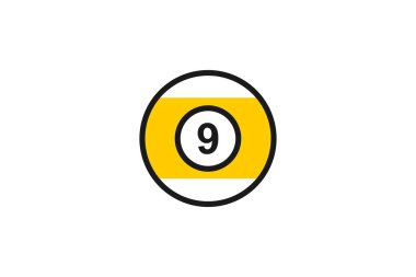 Dokuz numaralı bilardo topu simgesi