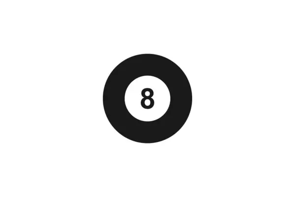 Sekiz numaralı bilardo topu simgesi