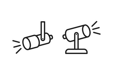 spot ışığı aracı simgesi ana hatlı lamba