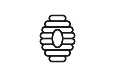 Bal arısı kovanı simge çizgisi