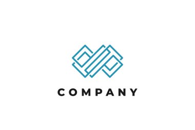 t ve z harflerinin soyut monogram logosu