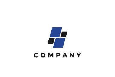 çift harfli p modern minimal iş logosu