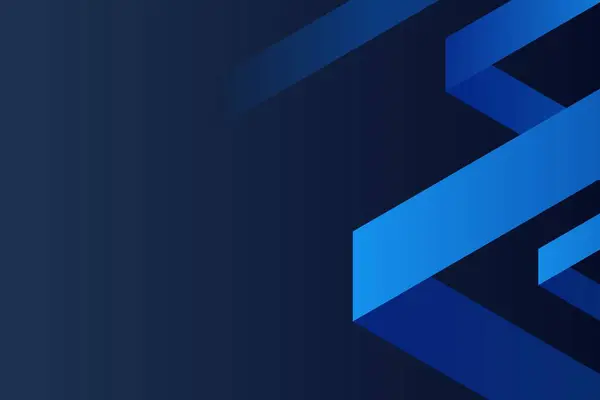 Mavi Açısal Şekillerle Soyut Geometrik Bileşim