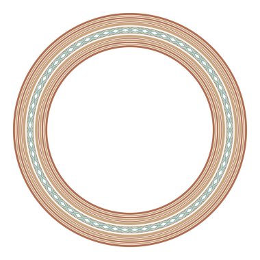 Yuvarlak etnik çerçeve. Kabile tasarımı ile dekoratif çember sınırı.