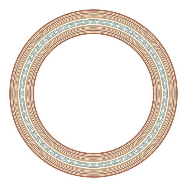 Ethnic Frame Decorative Circle Border Tribal Design — Stock Vector