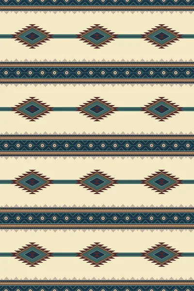 抽象幾何学的装飾 南西部のデザイン 縞模様ベクトルシームレスパターン — ストックベクタ