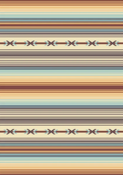 青とベージュの部族ベクトルシームレスパターン インディアンの飾りだ 民族南西部の装飾 ボー幾何学的な装飾 ベクトルシームレスパターン セレープのデザイン メキシコの毛布 織りカーペットイラスト — ストックベクタ
