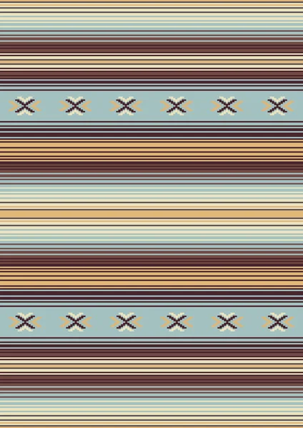 Ethnisch Nahtlose Muster Geometrischer Hintergrund Südwestdekor Gestreifte Mexikanische Decke Teppich — Stockvektor