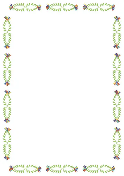 Народная Рамка Вышивки Дизайн Шаблона Приглашения Фиесту Свадебной Праздничной Открытки — стоковый вектор