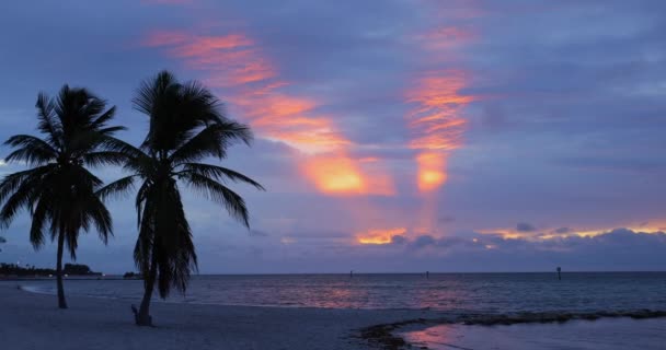Východ Slunce Pláži Key West Florida Usa — Stock video